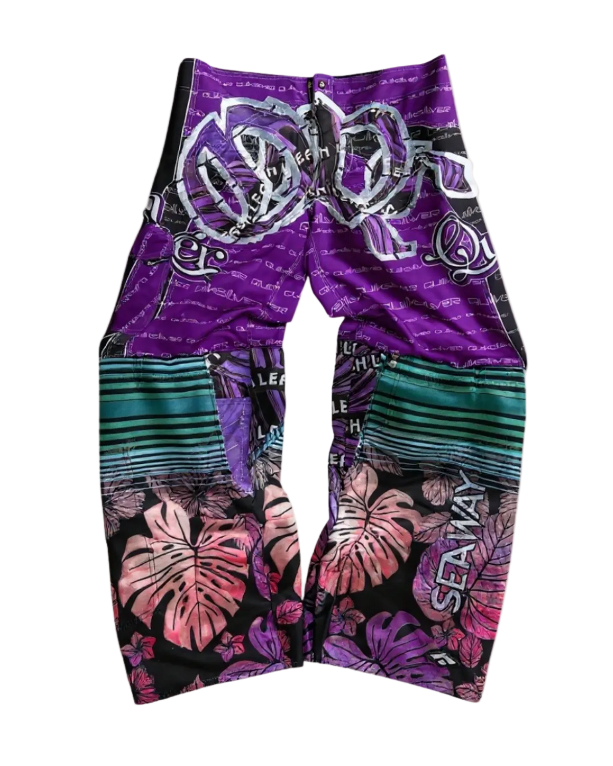 Calça baggie customizada OWLSHIT tactel DONATELLO