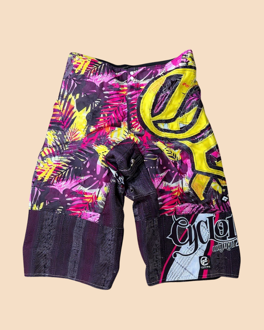 Bermuda customizada OWLSHIT tactel TROPICAL PSICODÉLICA