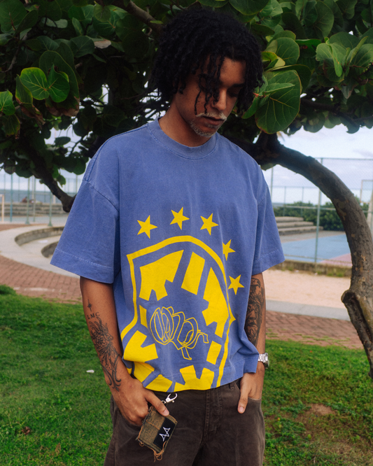 Camisa Escudo Owl Azul Marinho Logo Amarela