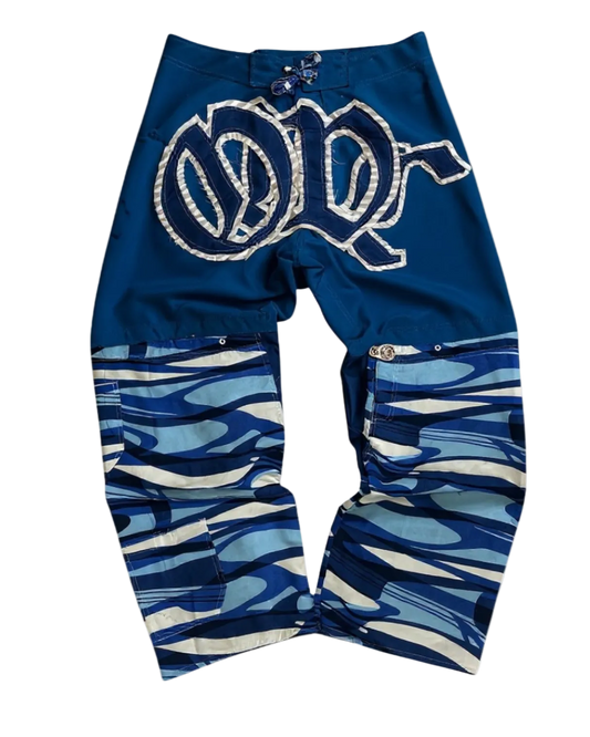 Calça baggie customizada OWLSHIT tactel LEONARDO
