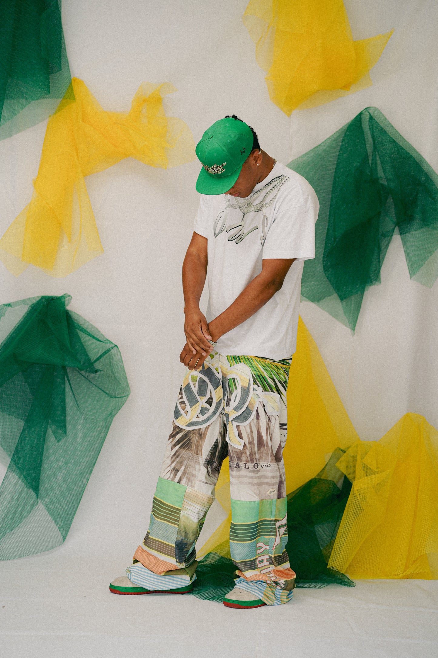 Calça customizada  OWLSHIT tactel TROPICAL CORE