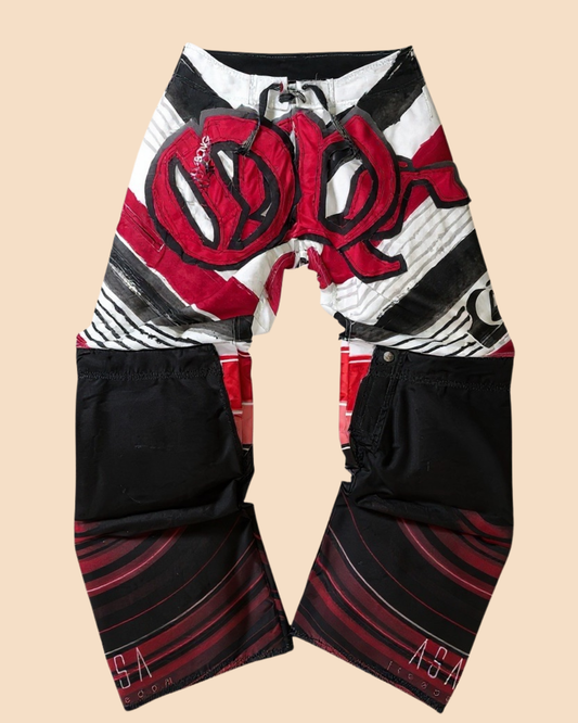 Calça baggie customizada OWLSHIT tactel RAFAEL