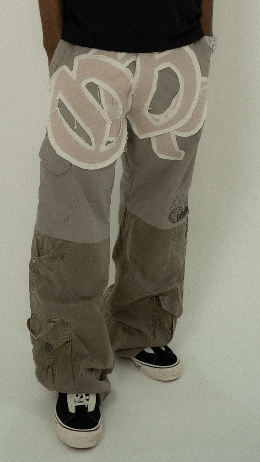Calça custom cargo dupla beje