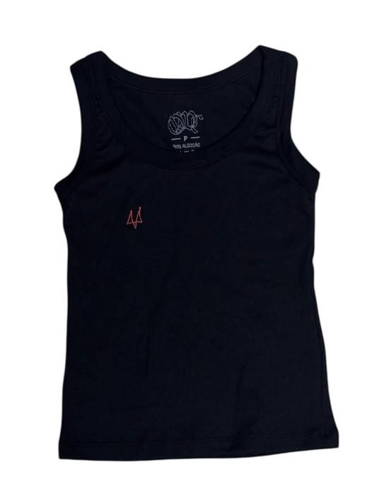 Regata Feminina OWLSHIT preta e vermelha