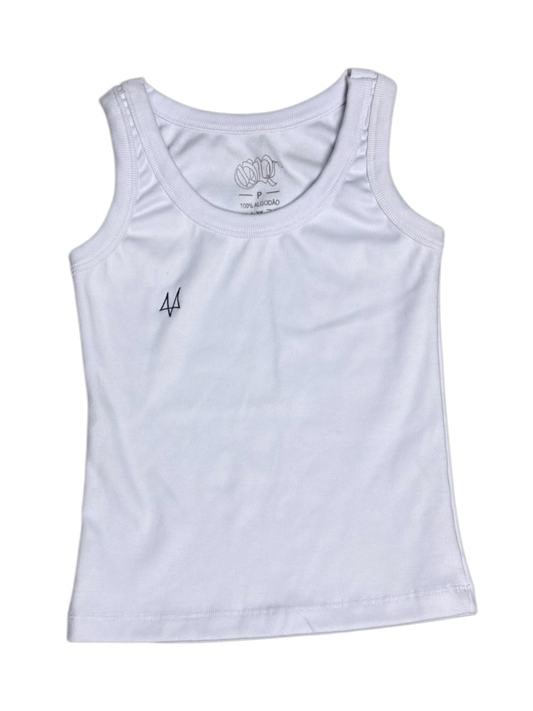 Regata Feminina OWLSHIT branca e azul