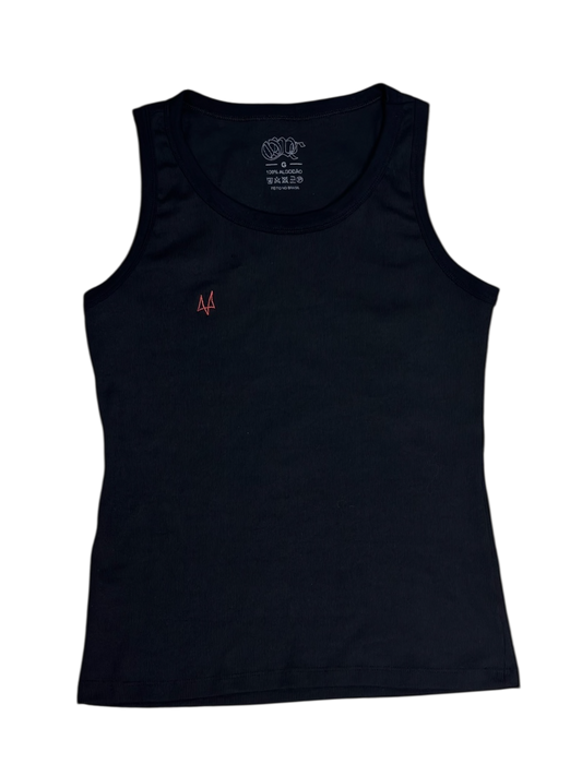 Regata Masculina OWLSHIT preta e vermelha