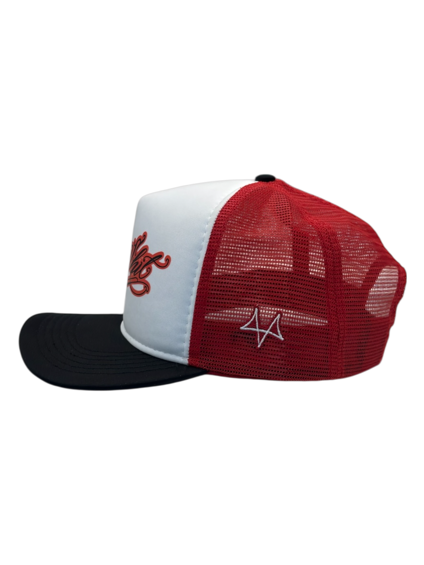 Boné Trucker OWLSHIT vermelho e preto