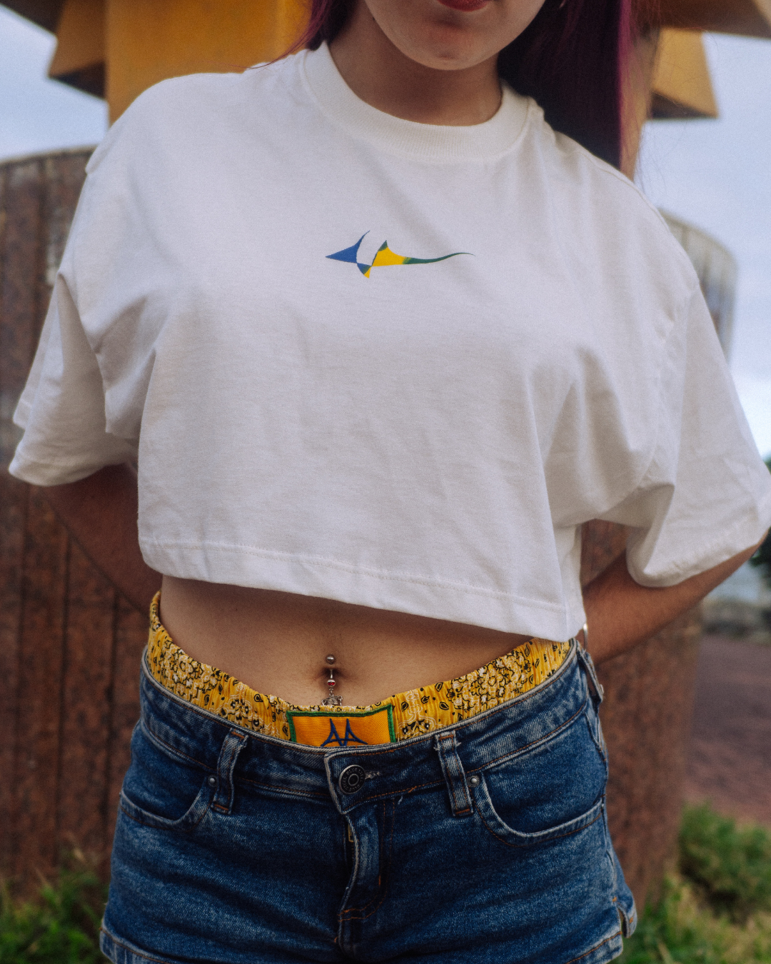 Cropped copa Owlshit Branco
