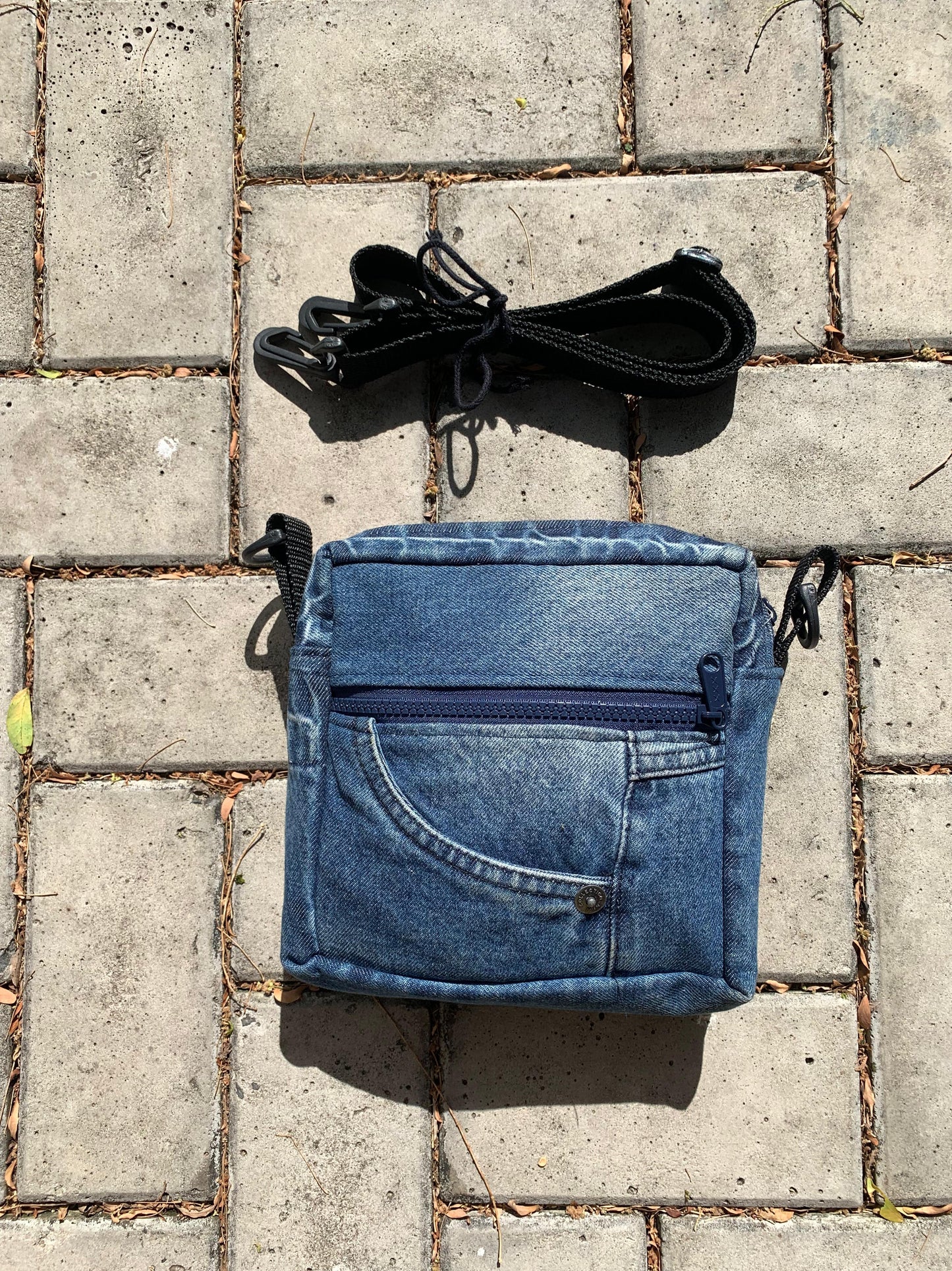 ShOwlder Bag jeans azul escuro